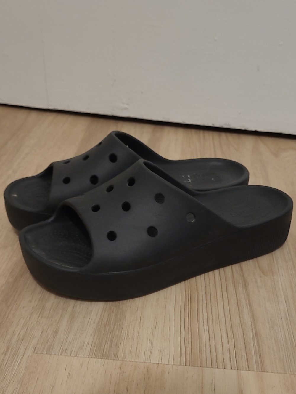 Black Platform Slide Sandals - Comfortable Women’s Slip-On